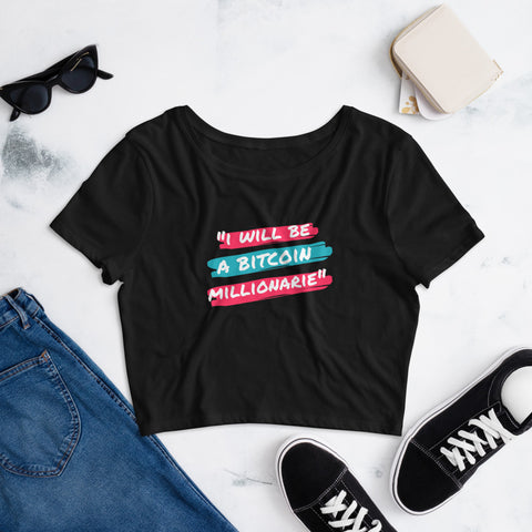 Bitcoin millionaire-Women’s Crop Tee