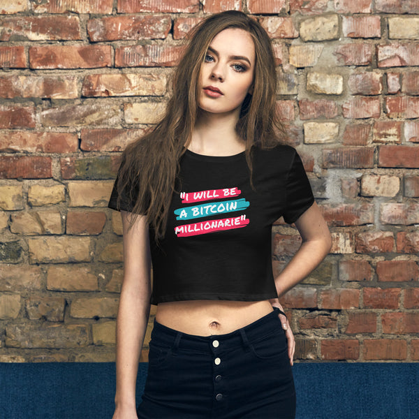 Bitcoin millionaire-Women’s Crop Tee