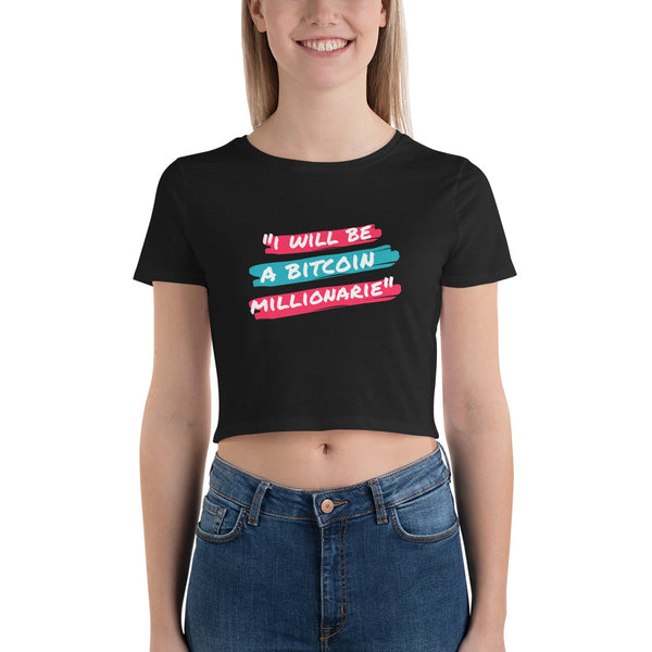 Btc millionaire-Women’s Crop Tee