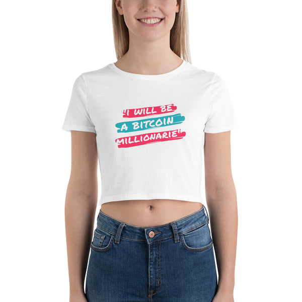 Btc millionaire-Women’s Crop Tee